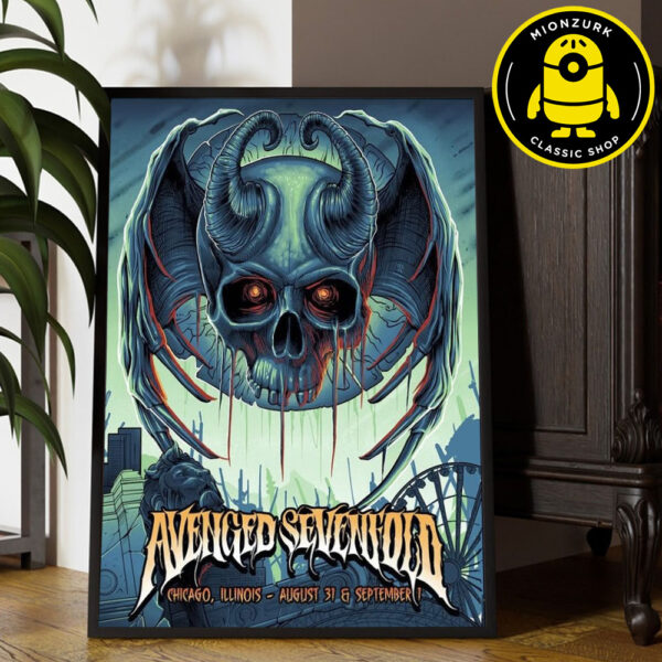 Avenged Sevenfold Event Poster At Soldier Field In Chicago Illinois On August 31 And September 1 2025 Home Decor Poster Canvas