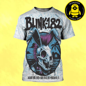 Blink 182 Missionary Impossible 2025 Tour Poster At Hard Rock Live In Hollywood FL On August 28th 2025 All Over Print Shirt