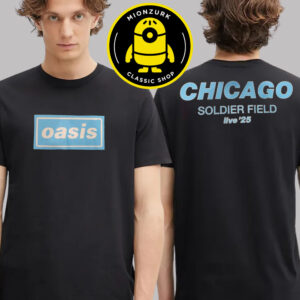 Oasis Live 25 Tour Merchandise Tee At Soldier Field In Chicago On August 28 2025 Two Sided Unisex T-Shirt