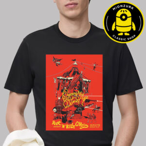 Queens Of The Stone Age Rock N Roll Circus 2025 Tour Event Poster At Don Valley Bowl In Sheffield UK On August 27th 2025 Unisex T-Shirt
