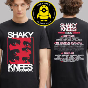 Shaky Knees Music Festival 2025 Merch Tee Shaky Gaze Lineup At Piedmont Park ALT On September 19 To 21 2025 Two Sided Unisex T-Shirt