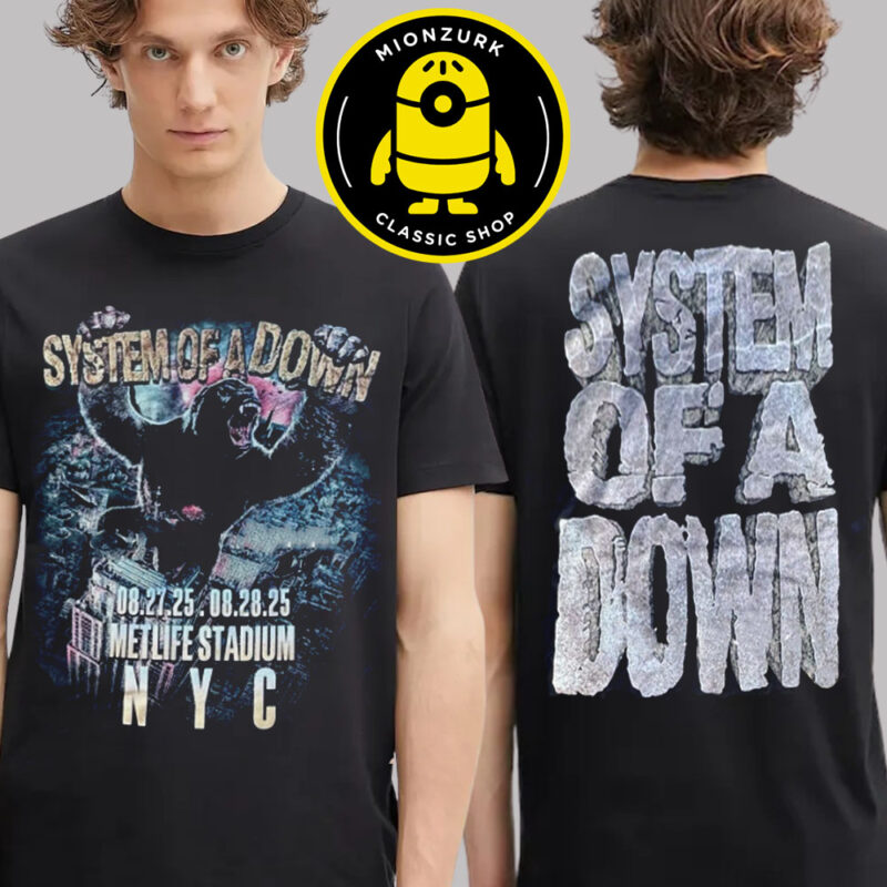 System Of A Down Merh Tee In New York At Metlife Stadium On August 27 And 28 2025 The King Kong Art Two Sided Unisex T Shirt
