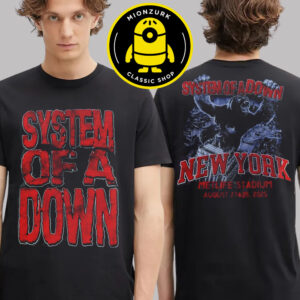 System Of A Down System Of A Down Merh Tee Red In New York At Metlife Stadium On August 27 And 28 2025 The King Kong Art Two Sided Unisex T-Shirt