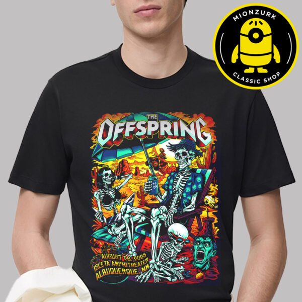 The Offspring Concert Poster For Albuquerque 2025 At Isleta Amphitheater In Albuquerque NM On August 26th 2025 Unisex T-Shirt