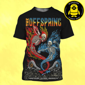 The Offspring Supercharged Tour 2025 Merch Poster For Inglewood CA At Kia Forum On August 29 2025 All Over Print Shirt