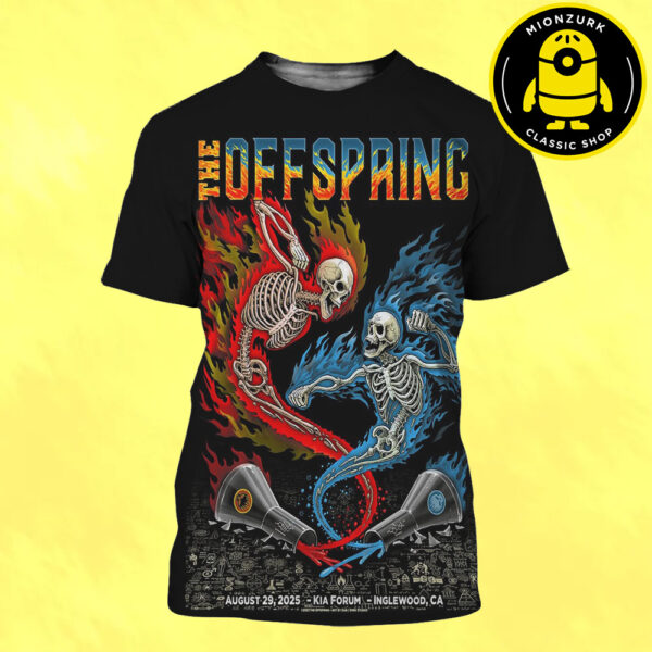 The Offspring Supercharged Tour 2025 Merch Poster For Inglewood CA At Kia Forum On August 29 2025 All Over Print Shirt