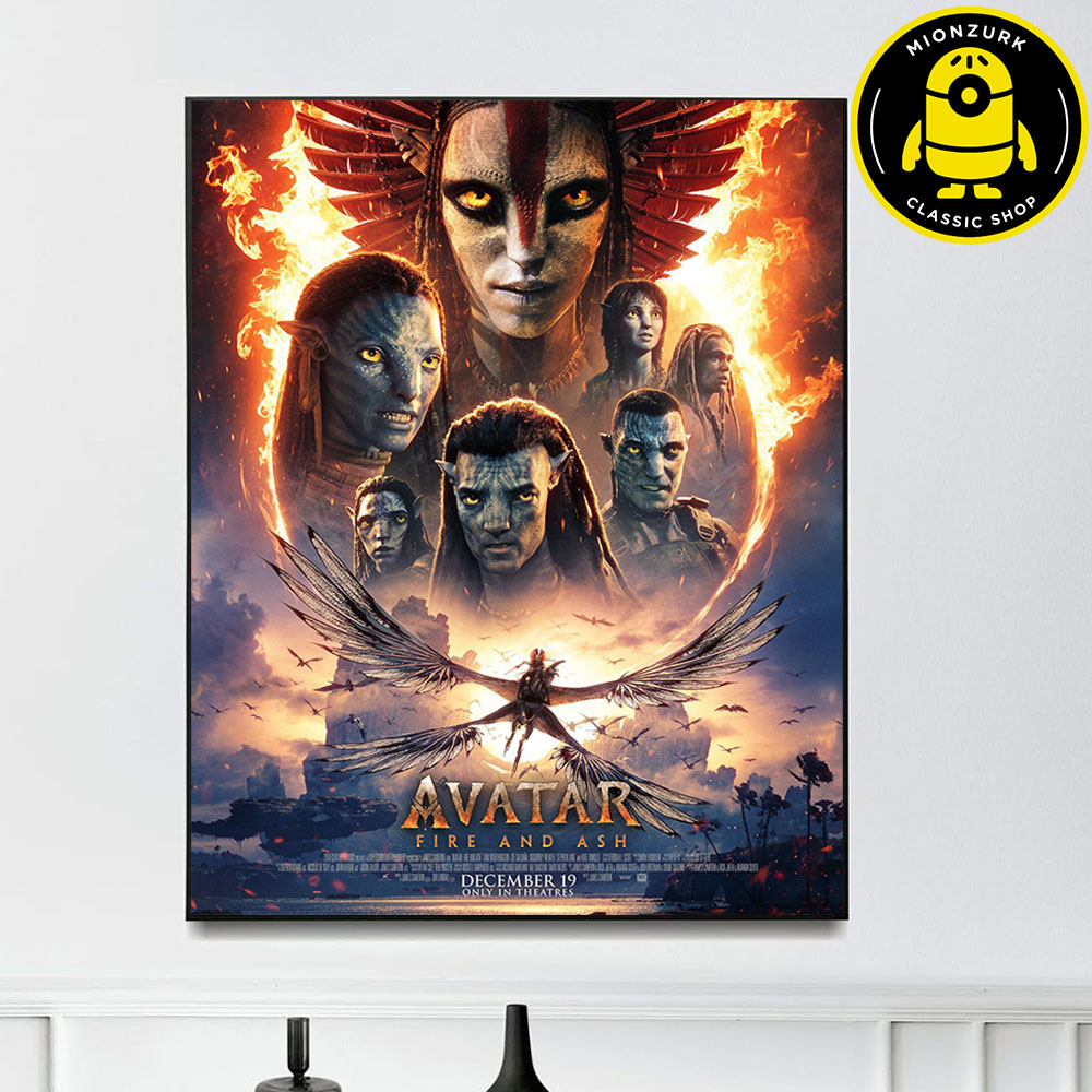 A New Poster For Avatar Fire And Ash Only In Theatres December 19 2025 Home Decor Poster Canvas