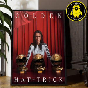 Aitana Bonmati FC Barceleona Adidas Is Golden Hat Trick 2025 Women’ Ballon D’or Home Decor Poster Canvas