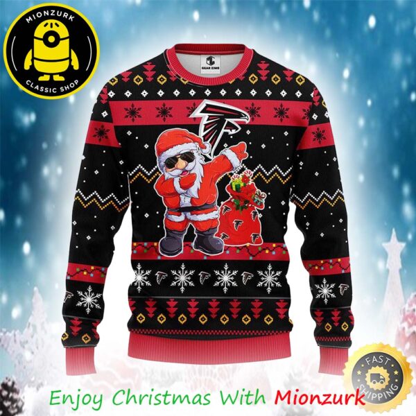 Atlanta Falcons NFL Santa Claus Xmas Ugly Sweater For Christmas