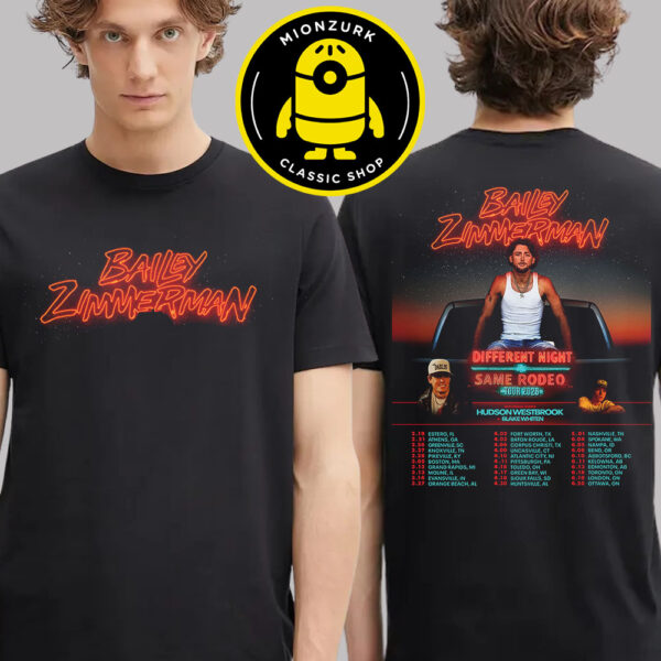 Balley Zimmerman Event Poster Diferent Night Same Rodeo Tour 2026 Schedule Two Sided Unisex T-Shirt