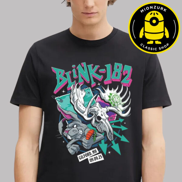 Blink 182 Event Tee In Gilford NH At Bank NH Pavilion On September 9th 2025 Missionary Impossible Tour Unisex T-Shirt