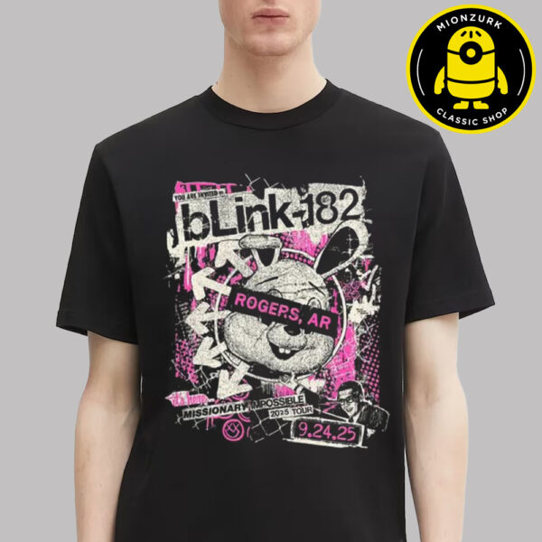 Blink 182 Missionary Impossible Tour 2025 In Rogers AR At Walmart AMP On September 24 2025 Unisex T-Shirt
