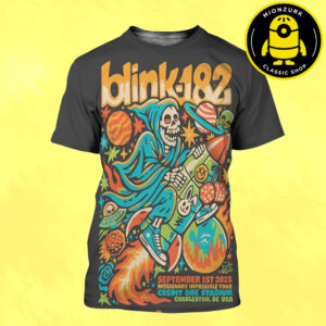 Blink 182 Missionary Impossible Tour 2025 Poster At Credit One Stadium In Charleston SC On September 1st 2025 All Over Print Shirt