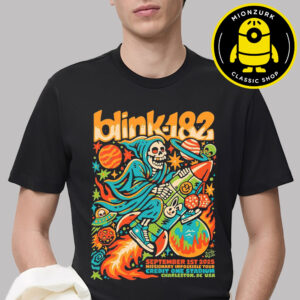 Blink 182 Missionary Impossible Tour 2025 Poster At Credit One Stadium In Charleston SC On September 1st 2025 Unisex T-Shirt