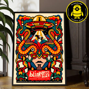 Blink 182 Missionary Impossible Tour 2025 Tonight Poster In Raleigh NC At Coastal Credit Union Music Park At Walnut Creek On September 3rd 2025 Home Decor Poster Canvas
