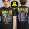 Blink 182 Official Merch Tee One Tour Missionary Impossible 2025 Schedule Two Sided Unisex T-Shirt