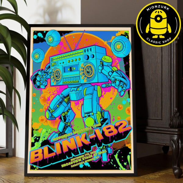 Blink 182 Saratoga 2025 Event Poster At Broadview Stafe At SPAC In Saratoga Spring NY On Septmber 7th 2025 Home Decor Poster Canvas