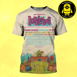 Borderland Festival 2025 Poster Line Up At Knox Farm State Park In East Aurora New York On September 12 To 14 2025 All Over Print Shirt