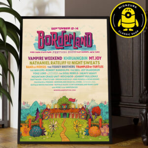 Borderland Festival 2025 Poster Line Up At Knox Farm State Park In East Aurora New York On September 12 To 14 2025 Home Decor Poster Canvas
