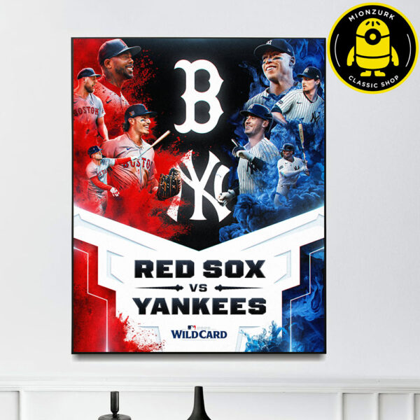 Boston Red Sox Vs New York Yankees Matchup Poster 2025 MLB Wild Card Home Decor Poster Canvas