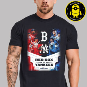 Boston Red Sox Vs New York Yankees Matchup Poster 2025 MLB Wild Card Unisex T-Shirt