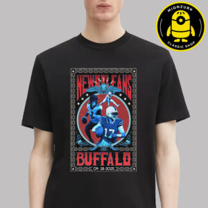 Bufalo Bills Vs New Orleans Saints Game Day Matchup Poster On September 28 2025 Unisex T-Shirt