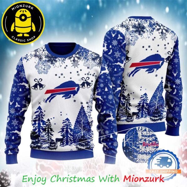 Buffalo Bills Logo Football Team NFL Special Xmas Tree 2025 Ugly Sweater For Family