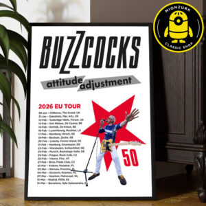 Buzzcocks Attitude Adjustment 2026 Eu Tour In January 2026 Schedule Dates List Home Decor Poster Canvas