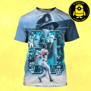 Cal Raleigh Seattle Mariners Reach 60 HR MLB 2025 All Over Print Shirt