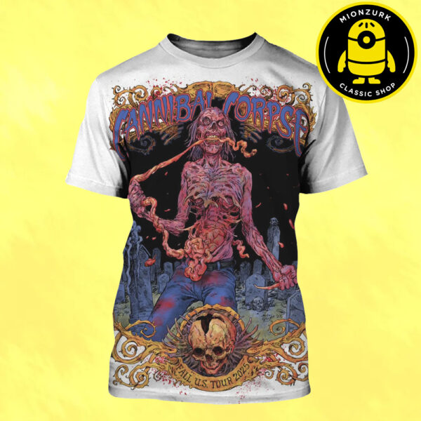 Cannibal Corpse Fall US Tour 2025 Tonight Concert Poster In Nashville TN At Marathon Music Works On September 15 2025 All Over Print Shirt