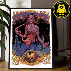 Cannibal Corpse Fall US Tour 2025 Tonight Concert Poster In Nashville TN At Marathon Music Works On September 15 2025 Home Decor Poster Canvas