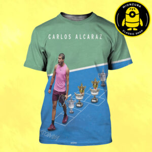 Carlos Alcaraz Adding Another Trophy To The Collection US Open Cup 2025 All Over Print Shirt