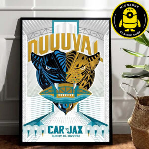 Carolina Panthers Vs Jacksonville Jaguars Matchup Poster Duuuval NFL On September 7 2025 Home Decor Poster Canvas