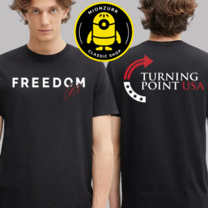 Charlie Kirk Freedom Signature Turning Point USA Two Sided Unisex T-Shirt