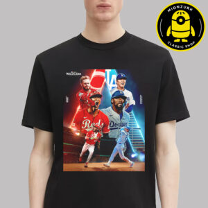 Cincinnati Reds Vs Los Angeles Dodgers Matchup Poster 2025 MLB Wild Card Unisex T-Shirt