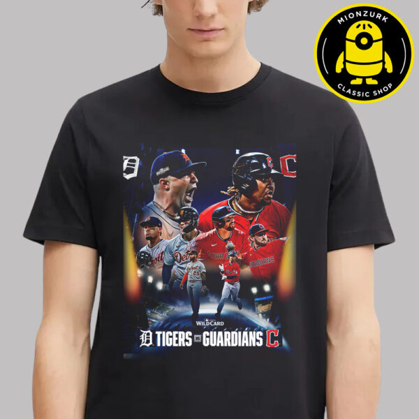 Cleveland Guardians Vs Detroit Tigers Matchup Poster 2025 MLB Wild Card AL Central Champions Unisex T-Shirt