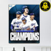 Los Angeles Dodgers Are National League West Division Champions 2025 MLB Postseason Home Decor Poster Canvas
