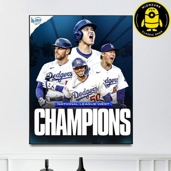 Congrasts Los Angeles Dodgers Are NL West Champions 2025 MLB Postseason Home Decor Poster Canvas