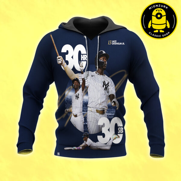 Congrats Jazz Chisholm JR New York Yankees Reach 30HR 30SB MLB 2025 All Over Print Shirt