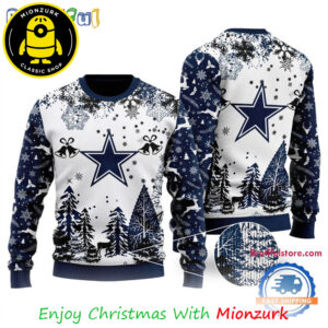 Dallas Cowboys Logo Football Team NFL Special Xmas Tree 2025 Christmas Ugly Sweater