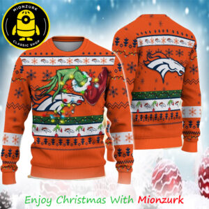 Denver Broncos Special Grinch’s Hand Football NFL 2025 Xmas Ugly Sweater