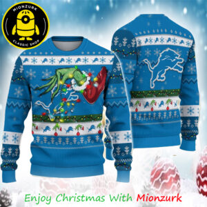 Detroit Lions Special Grinch’s Hand Football NFL 2025 Ugly Sweater