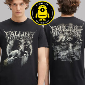 Falling In Reverse Merch Tee 2025 Tour Schedule Two Sides Unisex T-Shirt
