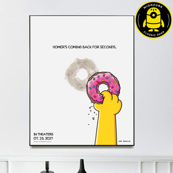 First Poster For The Simpson Movie 2 In Theaters On July 23 2027 Home Decor Poster Canvas