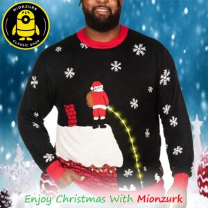 Funny Leaky Roof Light Up 2025 Ugly Christmas Sweater