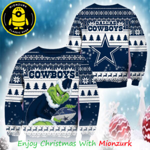 Grinch Dallas Cowboys Football NFL 2025 Xmas Ugly Sweater