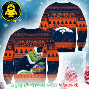 Grinch Denver Broncos NFL Football 2025 Ugly Sweater