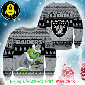 Grinch Las Vegas Raiders Football NFL Xmas 2025 Ugly Sweater