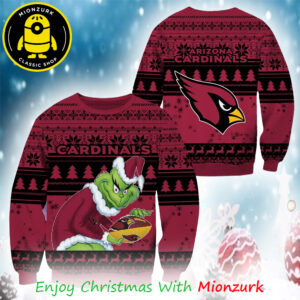 Grinch NFL Arizona Cardinals Football 2025 Xmas Ugly Sweater