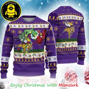 Grinch’s Hand Football Minnesota Vikings Special NFL 2025 Ugly Sweater